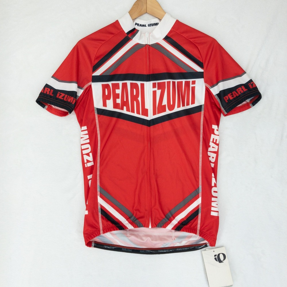 Pearl Izumi Elite LTD Cycling Jersey Mens Medium Red White Black Short Sleeve